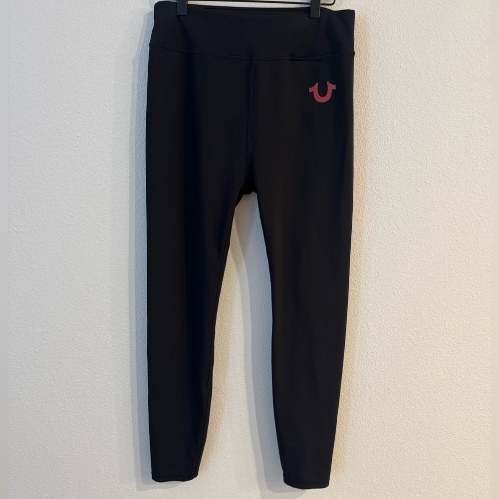 True Religion Black Leggings, Size Large Full Length